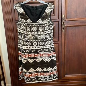 Shimmer Aztec print dress